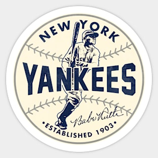 Babe Ruth Yankees by  Buck Tee Sticker